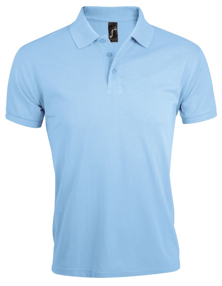 Рубашка поло мужская Prime Men 200 голубая с логотипом