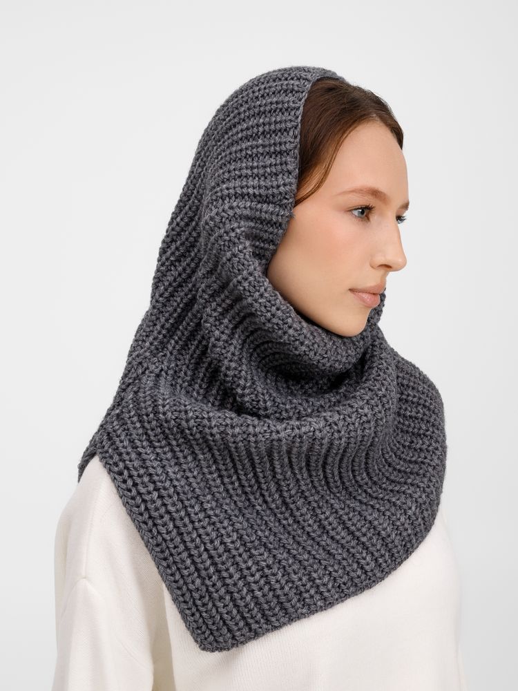 Снуд Softino, серый меланж с логотипом