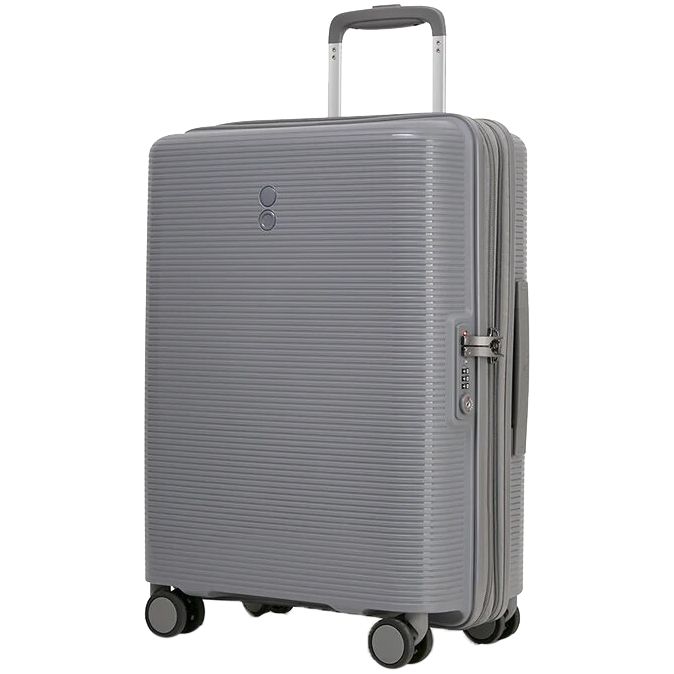 Чемодан Forza S, серый с логотипом