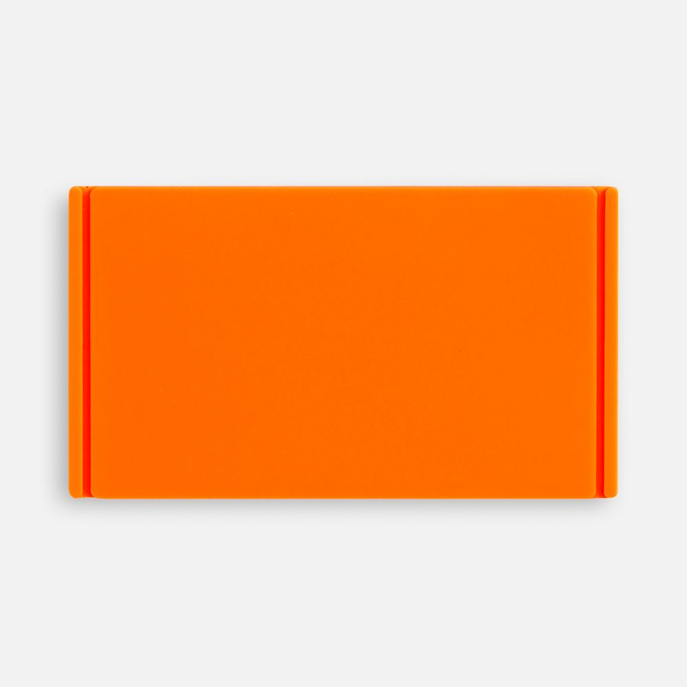 Лейбл из ПВХ Dzeta, M, оранжевый неон с логотипом