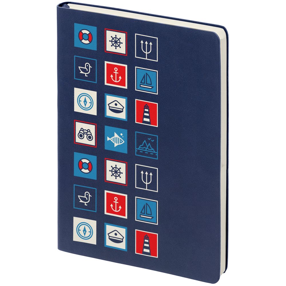 Ежедневник Industry, морской с логотипом