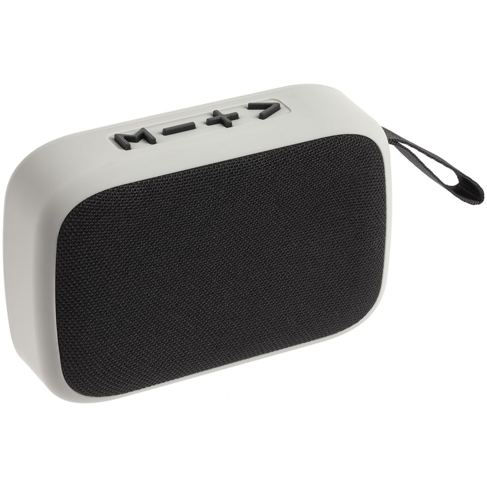 Беспроводная колонка Borsetta, светло-серая с логотипом