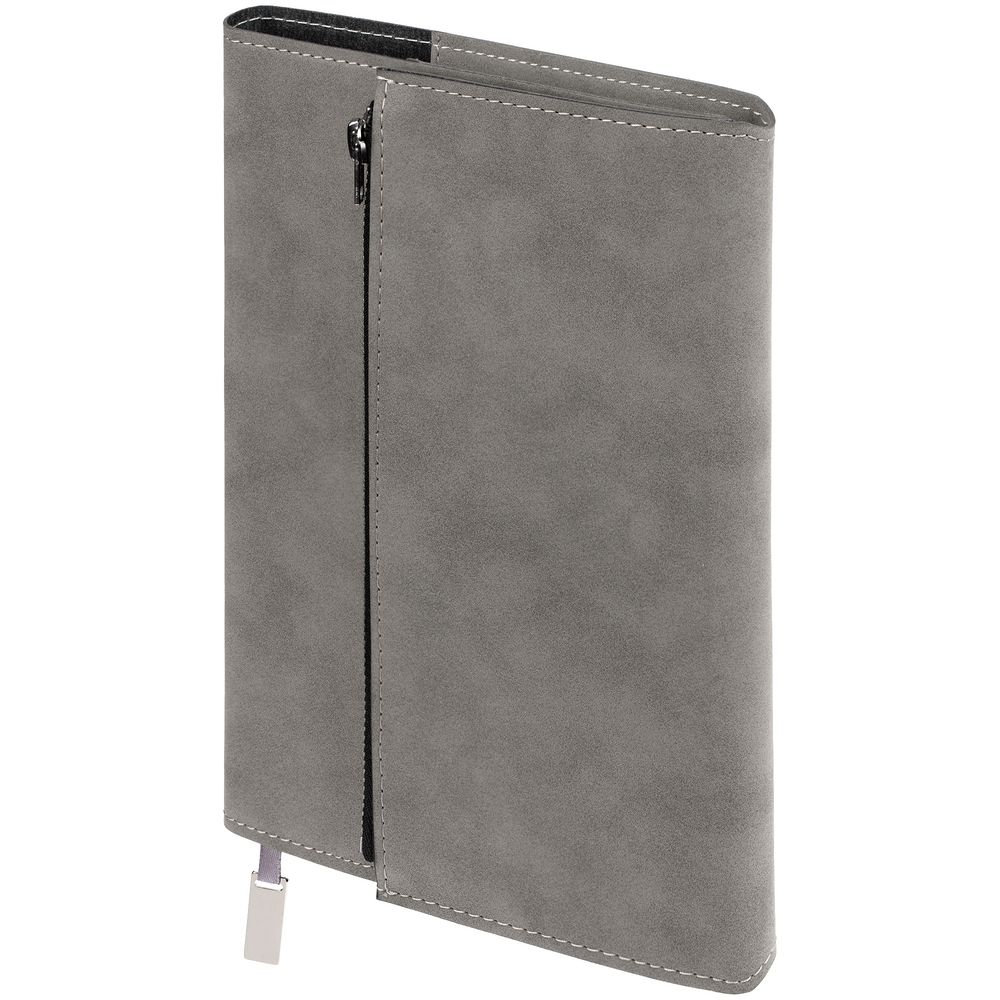Ежедневник Grace на заказ, недатированный, серый с логотипом