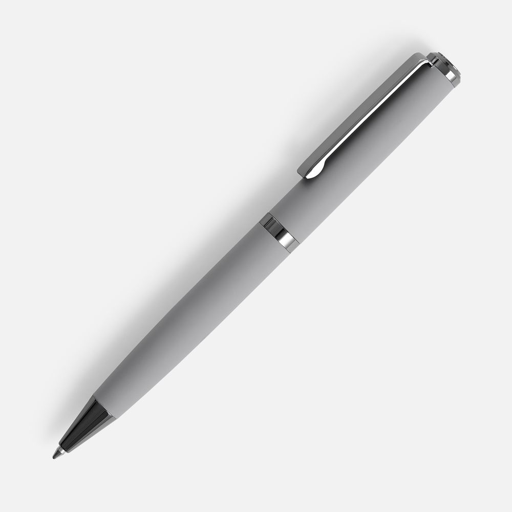 Ручка шариковая Inkish Gunmetal, серая с логотипом