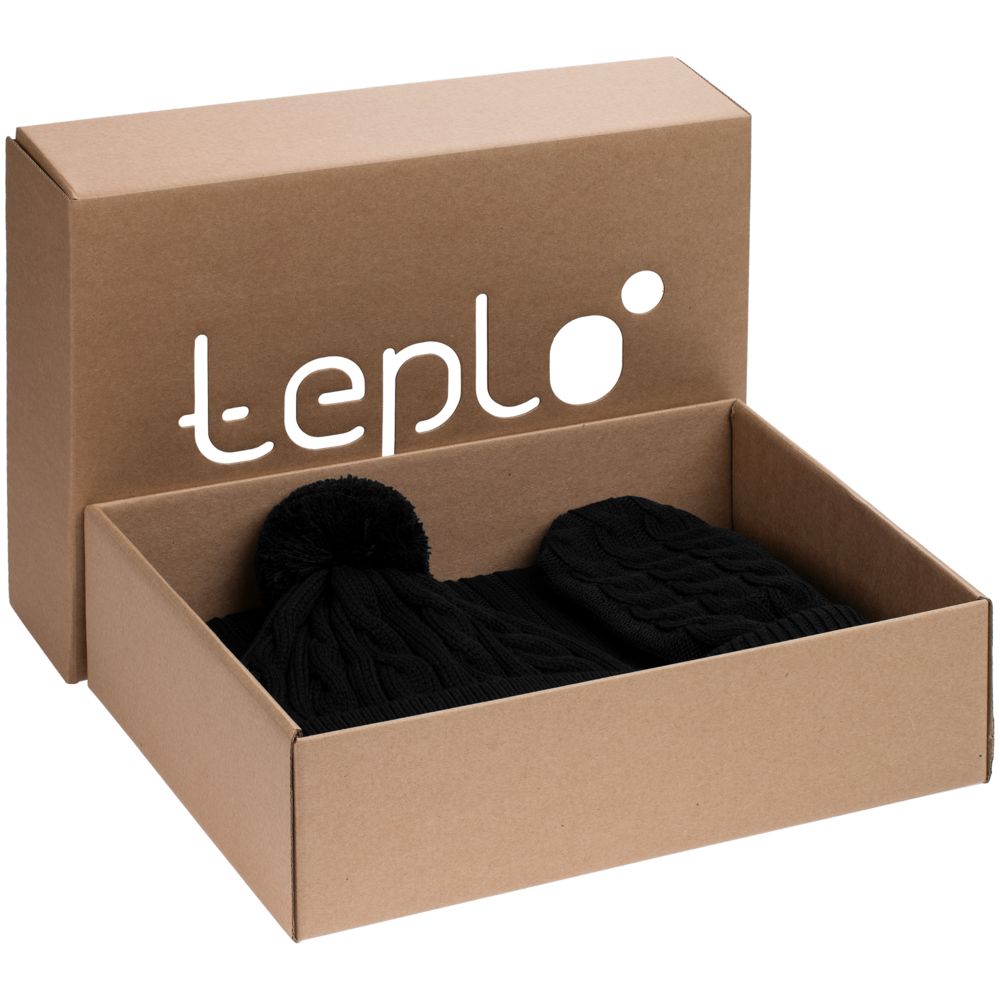 Набор Heat Trick, черный меланж с логотипом