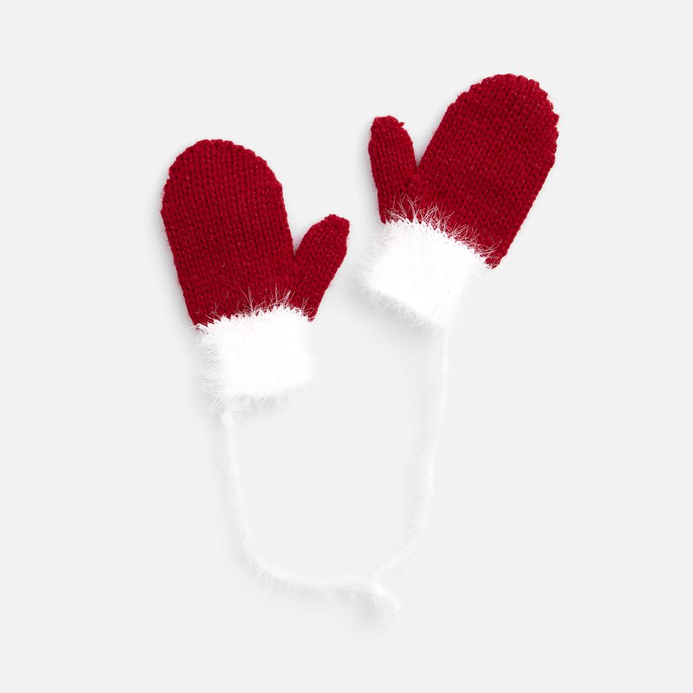 Подвеска на елку «Вьюжка», варежки, красная с логотипом