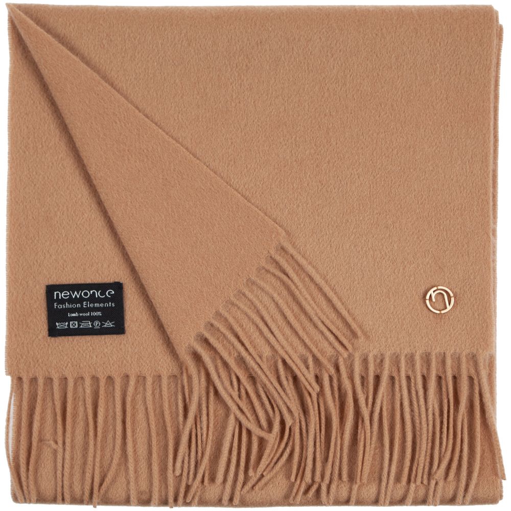 Шарф Noble, бежевый с логотипом