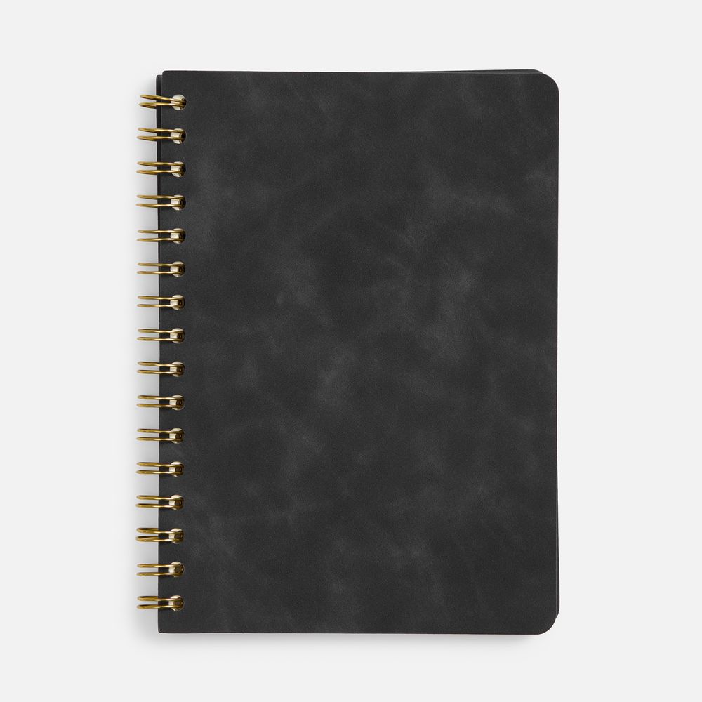 Ежедневник Spiral, недатированный, черный с логотипом