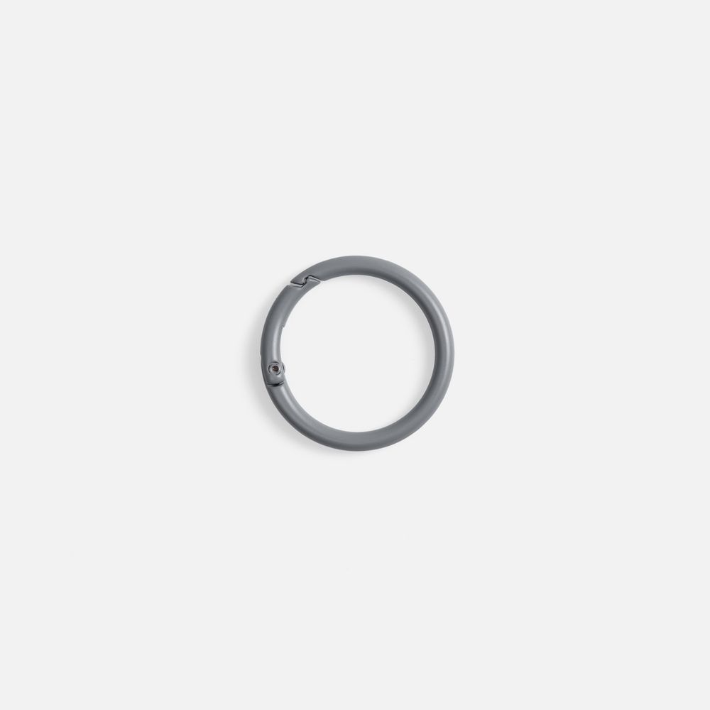 Карабин-кольцо Claus, L, серый с логотипом