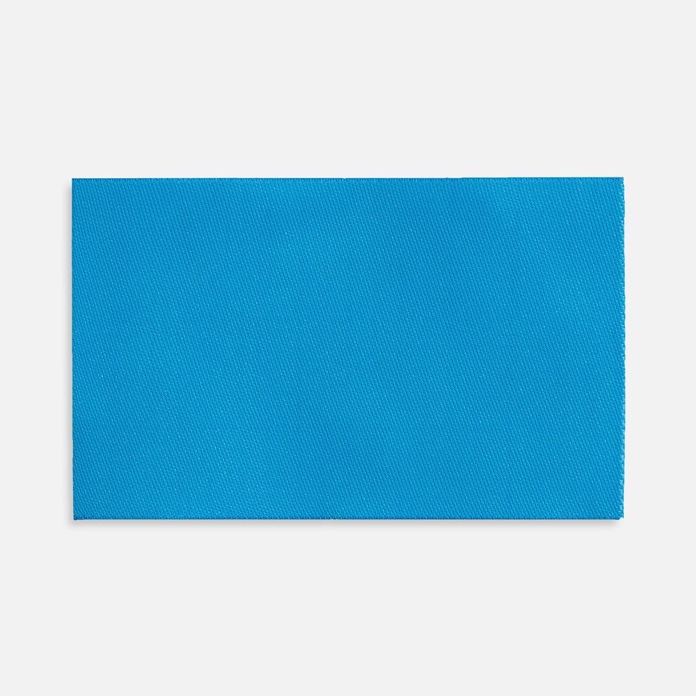 Лейбл тканевый Epsilon, XL, голубой с логотипом