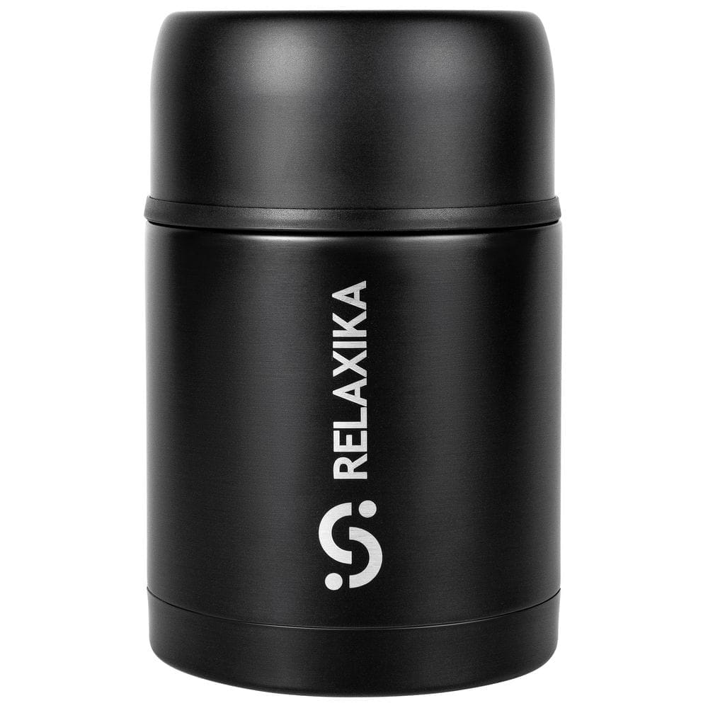 Термос для еды Relaxika 700, черный с логотипом