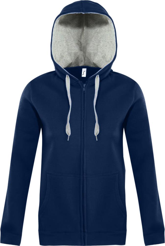 Толстовка женская Soul Women 280 темно-синяя с логотипом