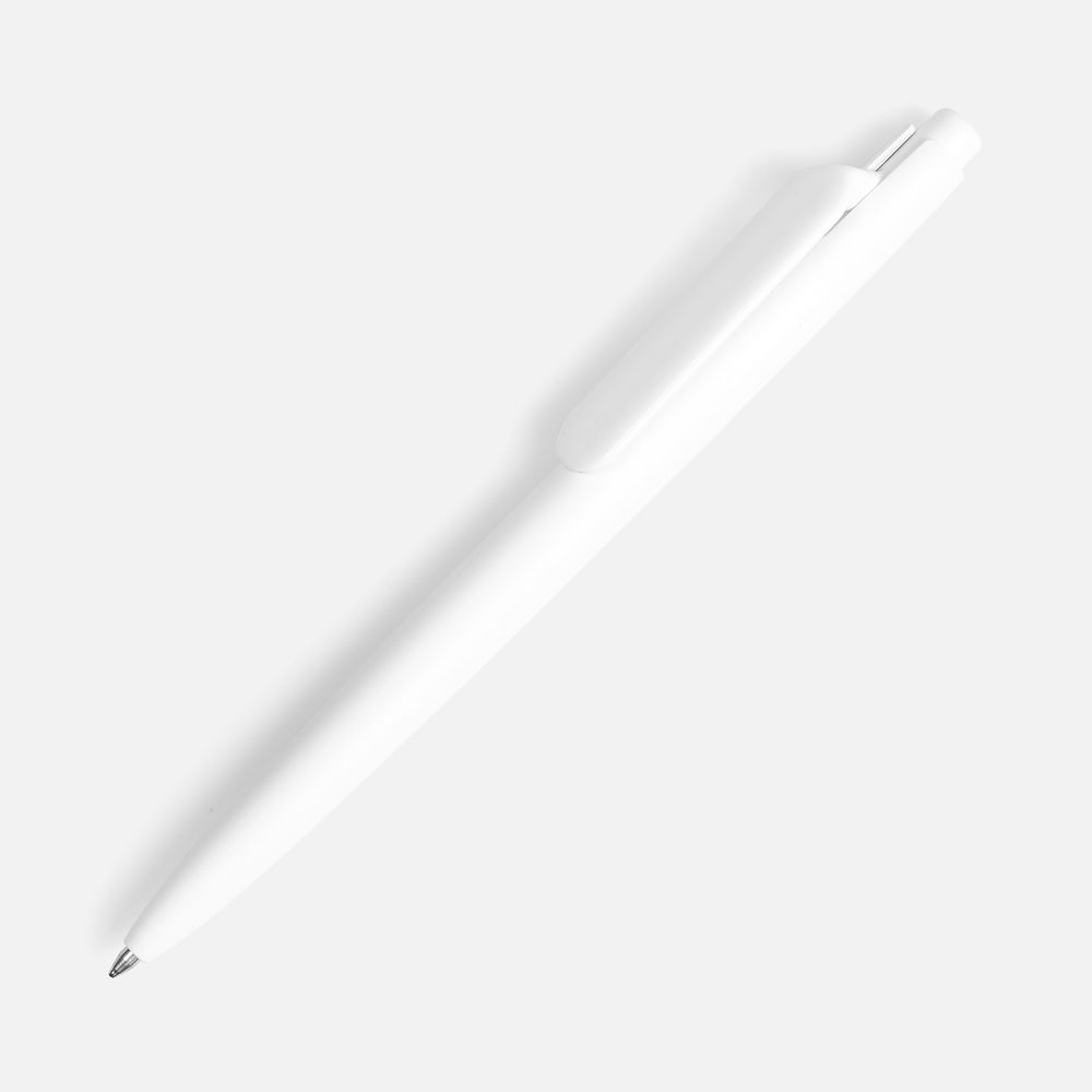 Ручка шариковая Prodir DS11 PMP, белая с логотипом