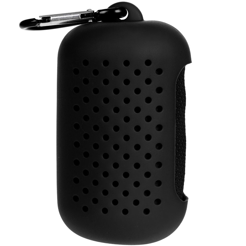 Охлаждающее полотенце Narvik в силиконовом чехле, черное с логотипом