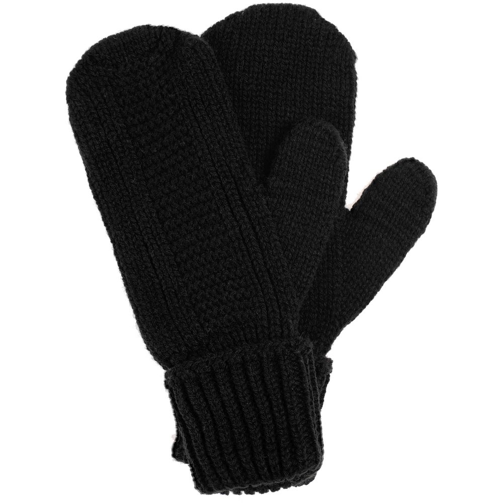 Варежки Brugge, черные с логотипом