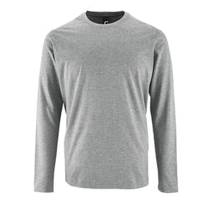 Футболка с длинным рукавом Imperial LSL Men, серый меланж с логотипом