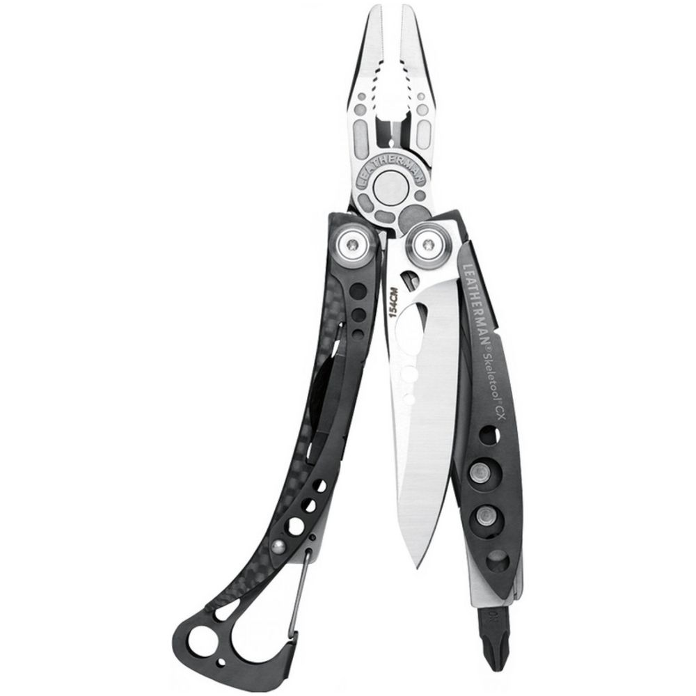 Мультитул Skeletool CX, стальной с черным с логотипом