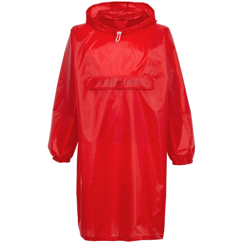 Дождевик-анорак Alatau, красный, единый размер с логотипом