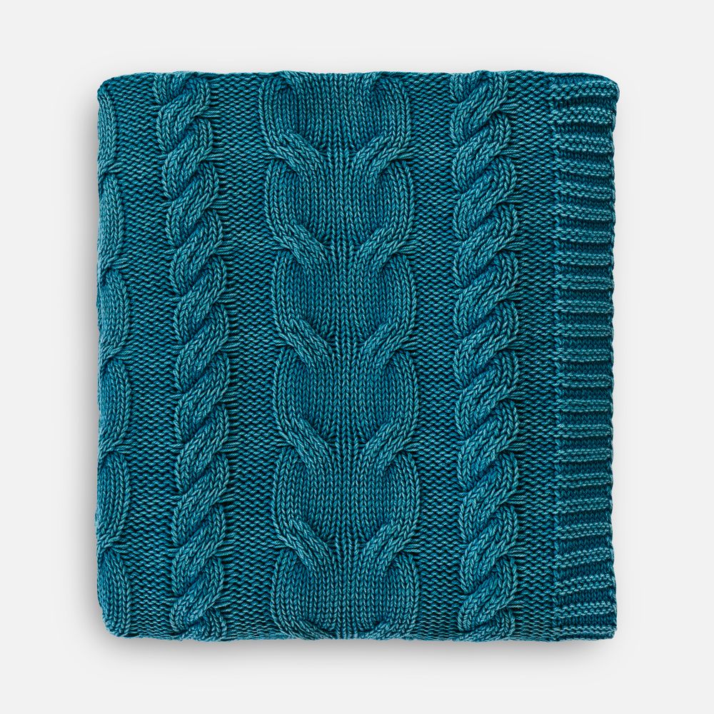 Плед Hygge, темно-зеленый с логотипом