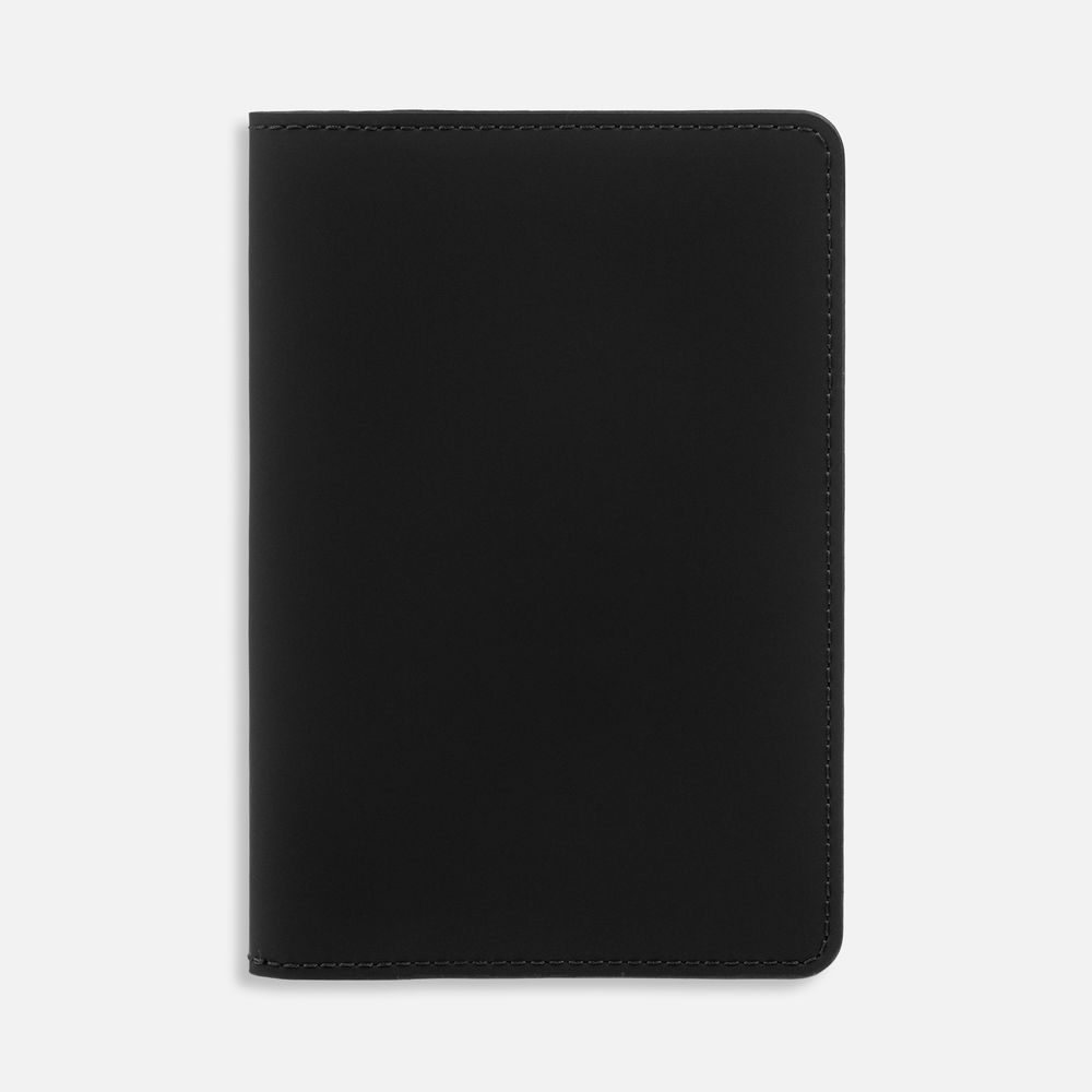 Обложка для паспорта Alaska, черная с логотипом