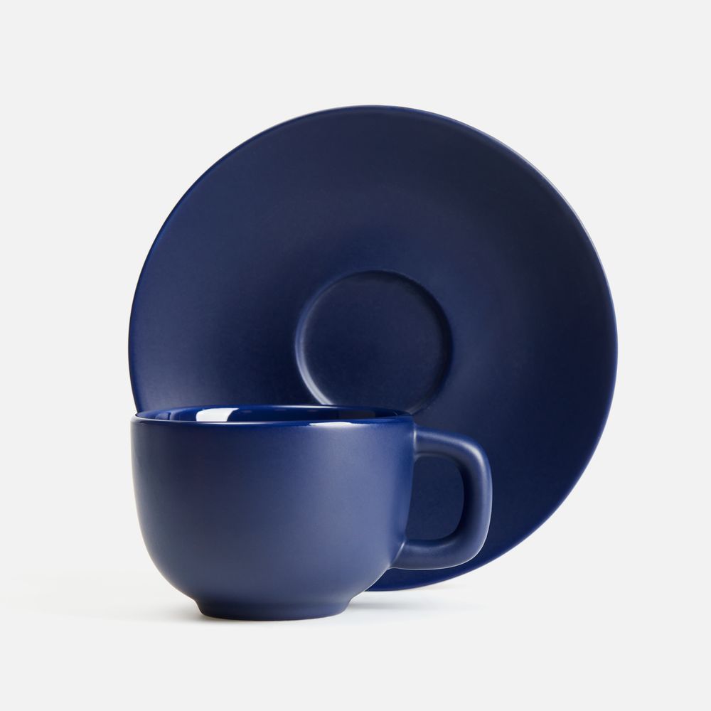 Чайные наборы с печатью логотипа. Чайная пара Stansa по цене 456 ₽ руб. (артикул 18275.43) Чайная пара Stansa, темно-синяя