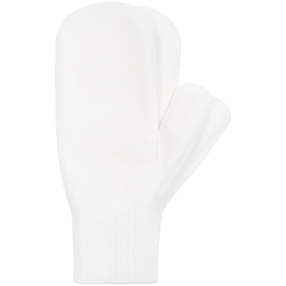 Варежки Life Explorer, белые с логотипом