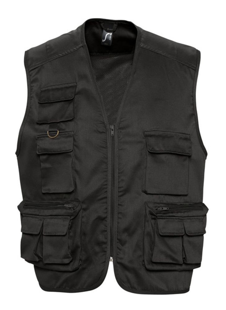 Жилет фотографа Wild 200 черный с логотипом