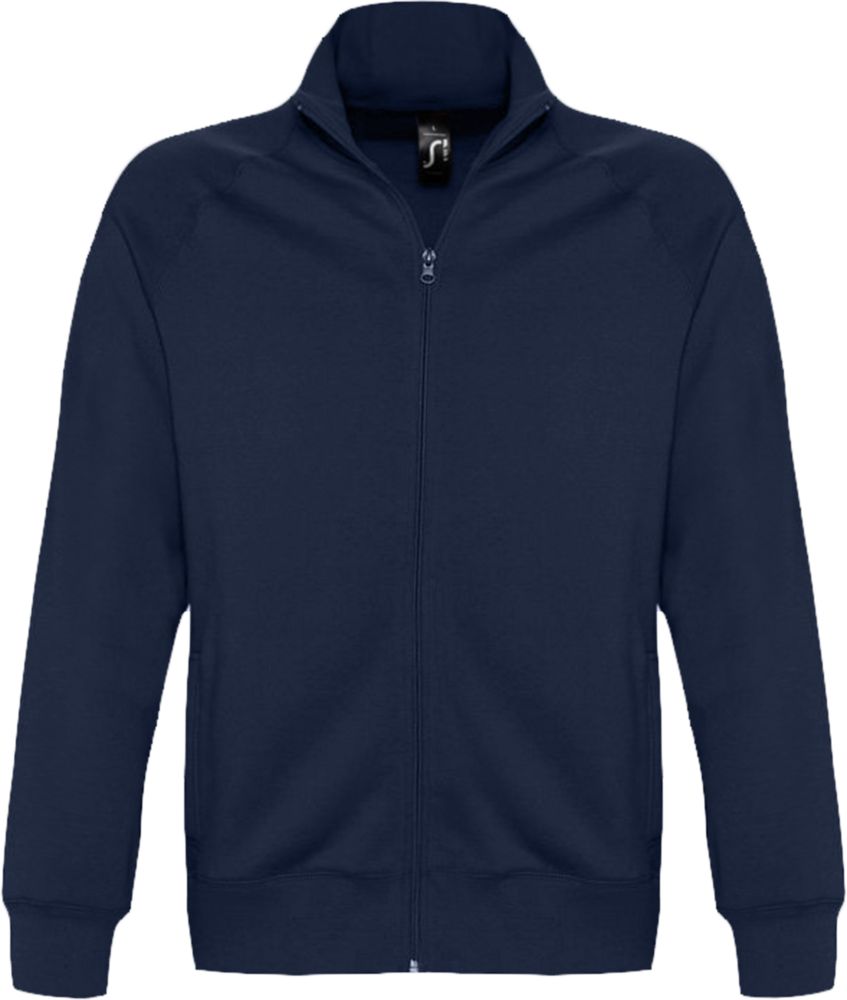 Толстовка мужская на молнии Sundae 280 темно-синяя с логотипом