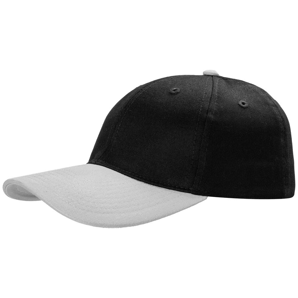 Бейсболка Ben Loyal, черная с серым с логотипом