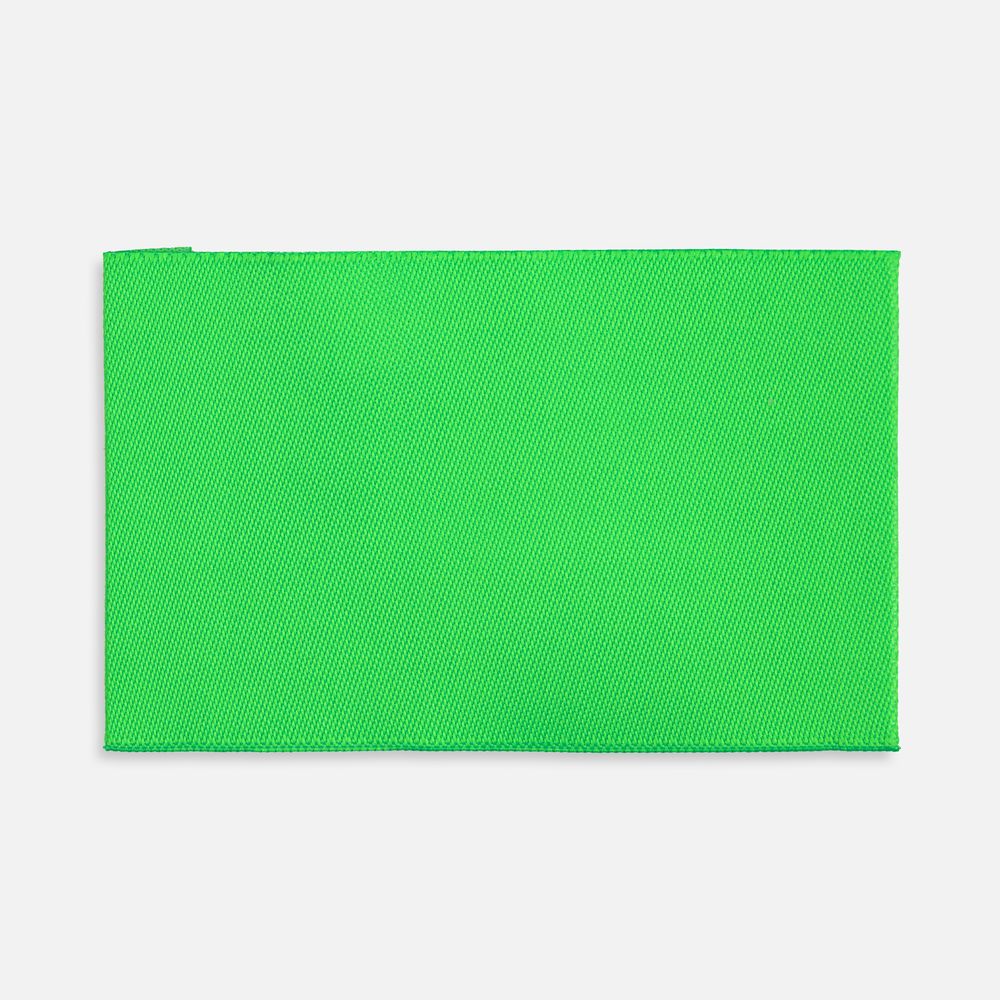 Лейбл тканевый Epsilon, XL, зеленый неон с логотипом