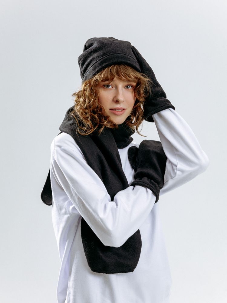 Шарфы с печатью логотипа. Шарф Fleecy по цене 391 ₽ руб. (артикул 17482.30) Шарф Fleecy, черный