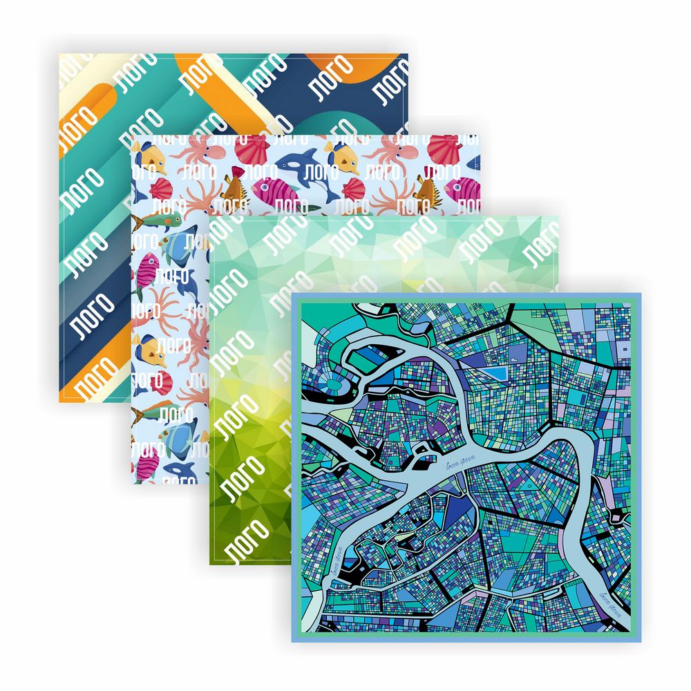 Платок с печатью на заказ ColorSharm, S с логотипом