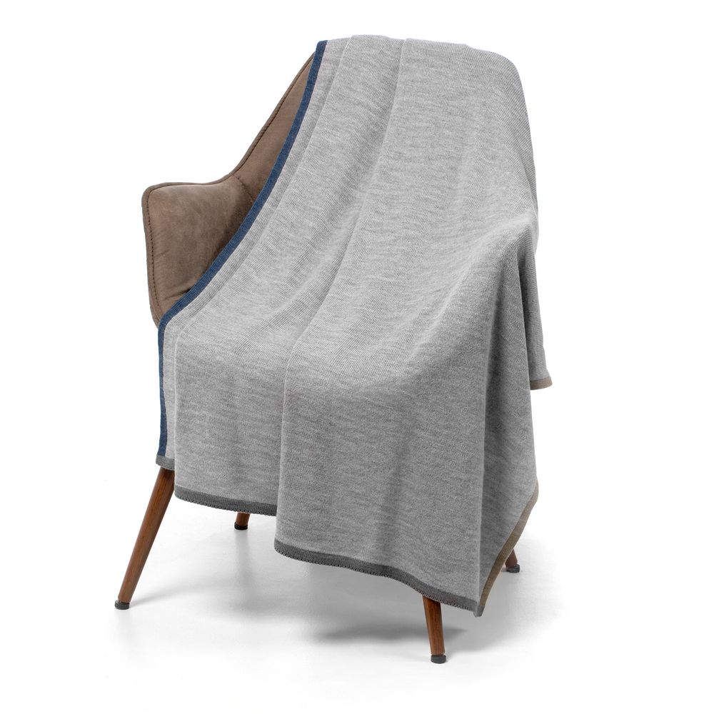 Плед Frontier, светло-серый с логотипом