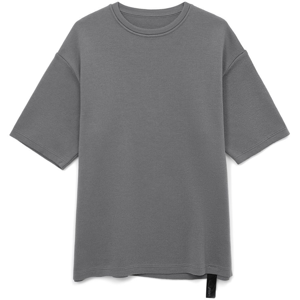 Джемпер с коротким рукавом Siluetti Volumica, серый с логотипом