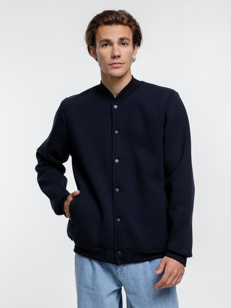 Бомбер Graduate, темно-синий с логотипом