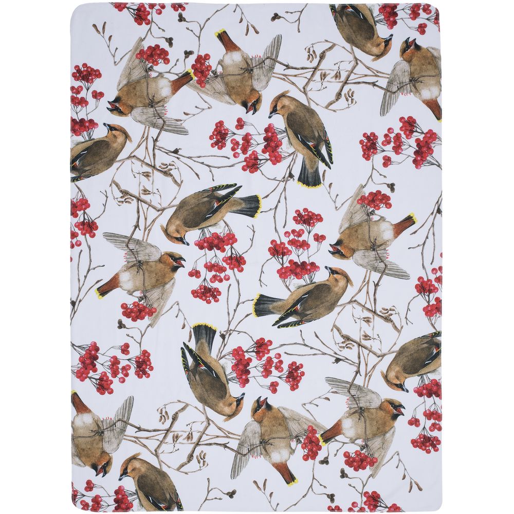 Флисовый плед Winter Bird с логотипом