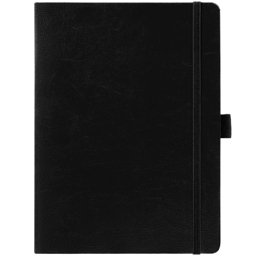 Еженедельник Lucky, недатированный, черный с логотипом