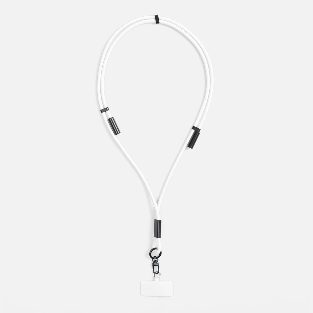 Кабель-ланьярд energyFlex Power Delivery 60 Вт, белый с логотипом