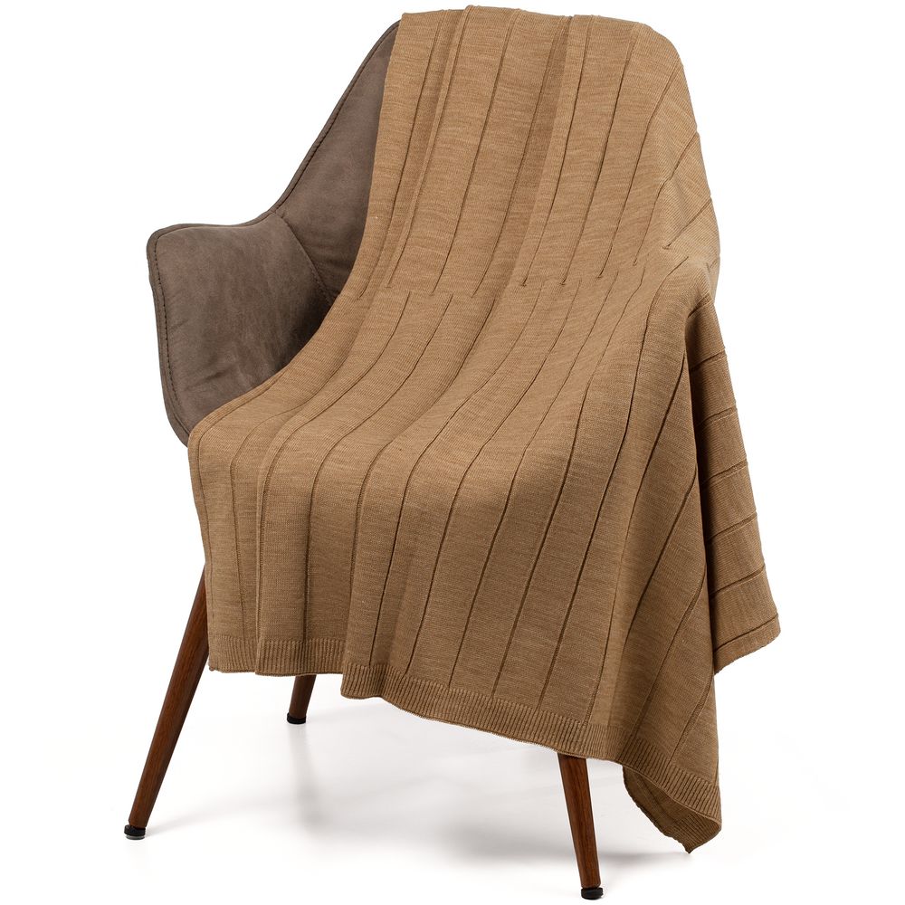 Плед Bambolay, бежевый с логотипом