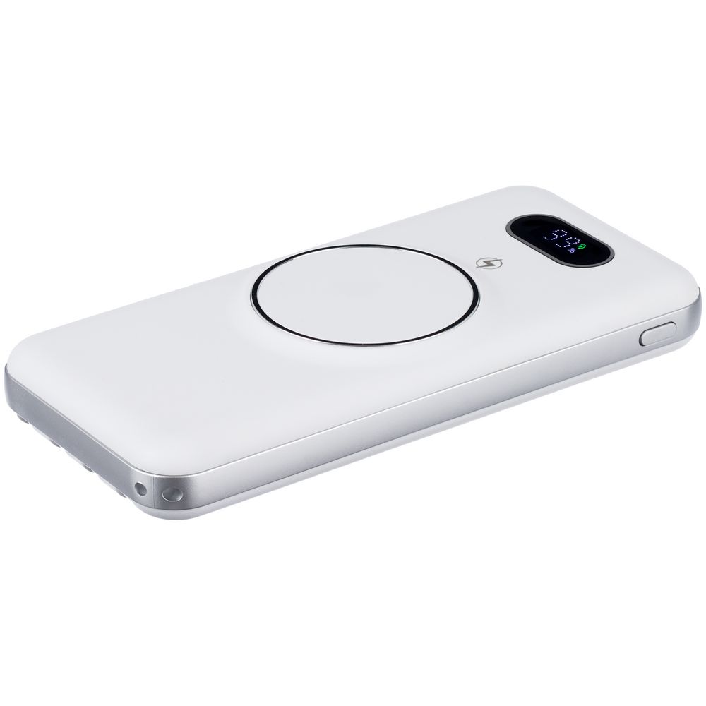 Внешний аккумулятор Omni Pro 10000 мАч, белый с логотипом