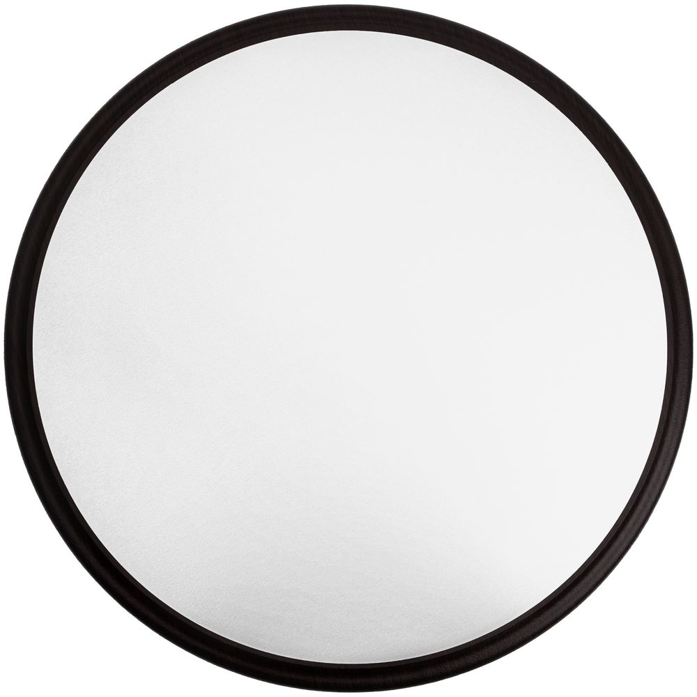 Плакетка Plaque, круглая, венге с серебристой пластиной с логотипом