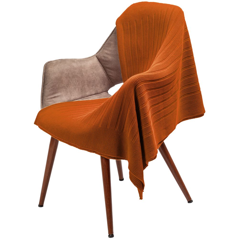 Плед Field, оранжевый с логотипом