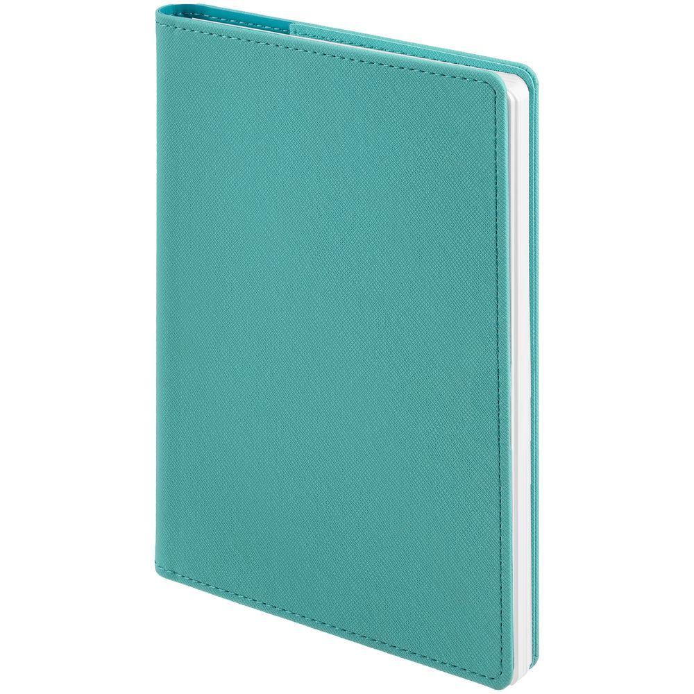 Ежедневник Spring Touch, недатированный, бирюзовый с логотипом
