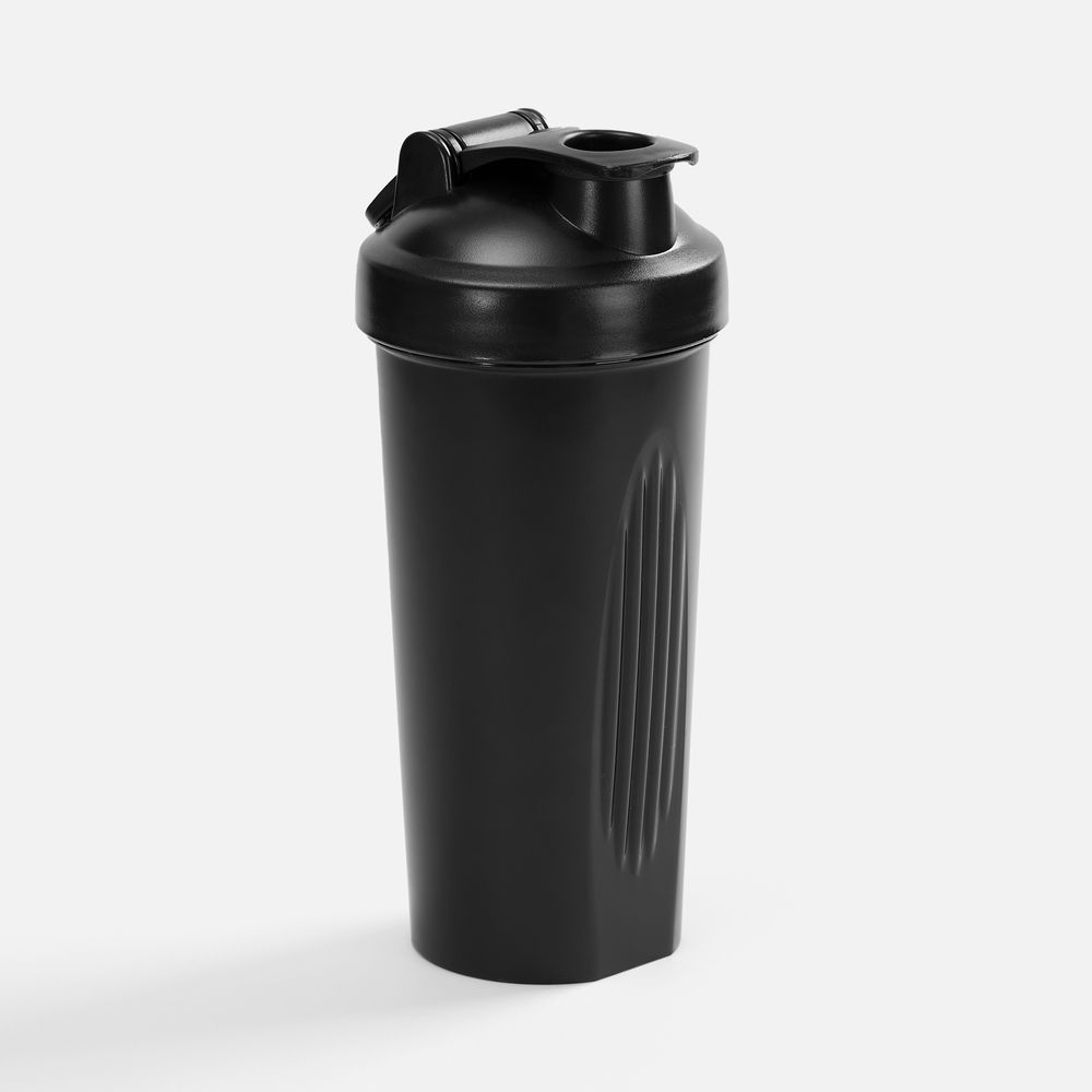 Спортивный шейкер Shake It Easy, черный с логотипом