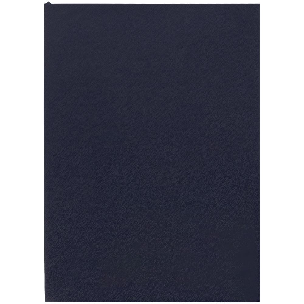 Ежедневник Flat Light, недатированный, иссиня-черный с логотипом