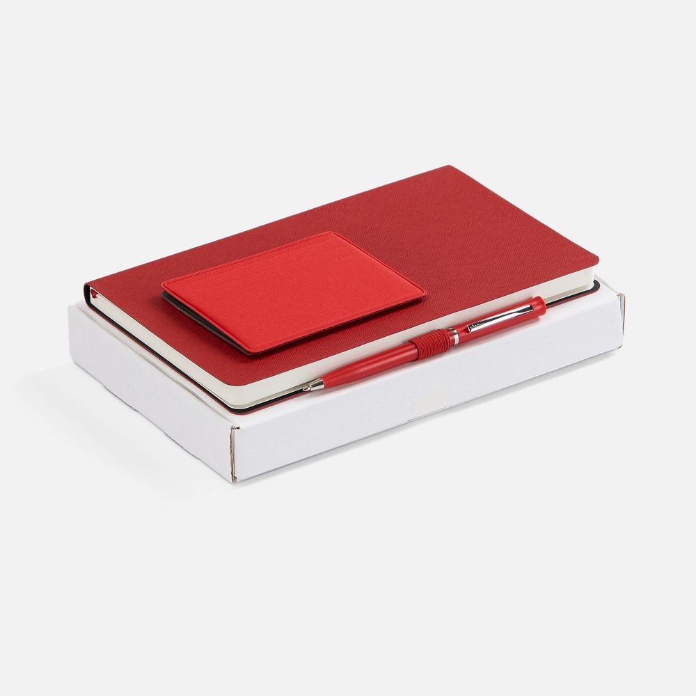 Набор Lungo Trio, красный с логотипом