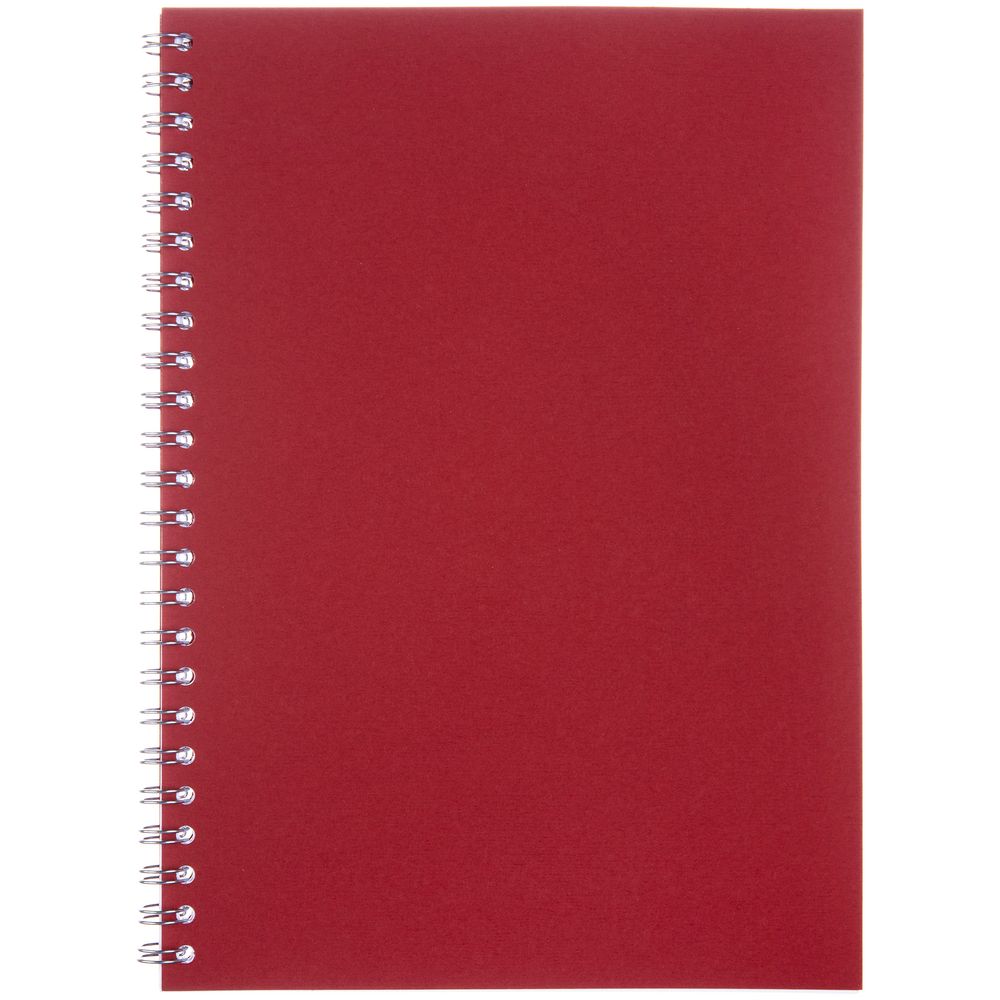 Блокнот Salvador в клетку, красный с логотипом