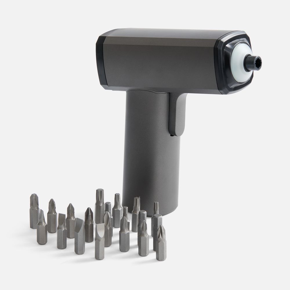 Отвертка аккумуляторная Propeller, черная с логотипом