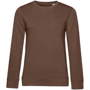 Свитшот женский BNC Inspire (Organic), коричневый (мокко) с логотипом