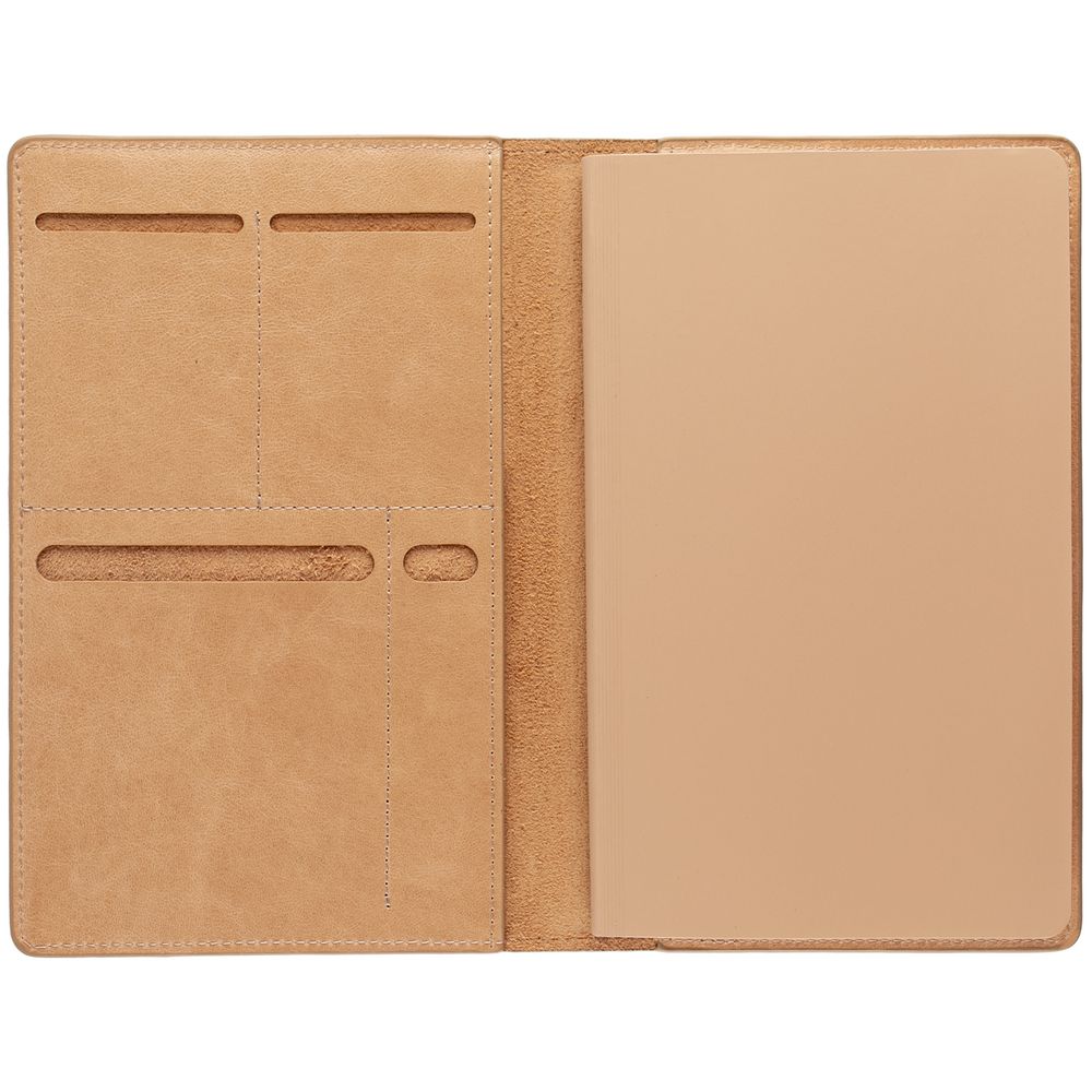 Еженедельник-портфолио Remini, недатированный, бежевый с логотипом